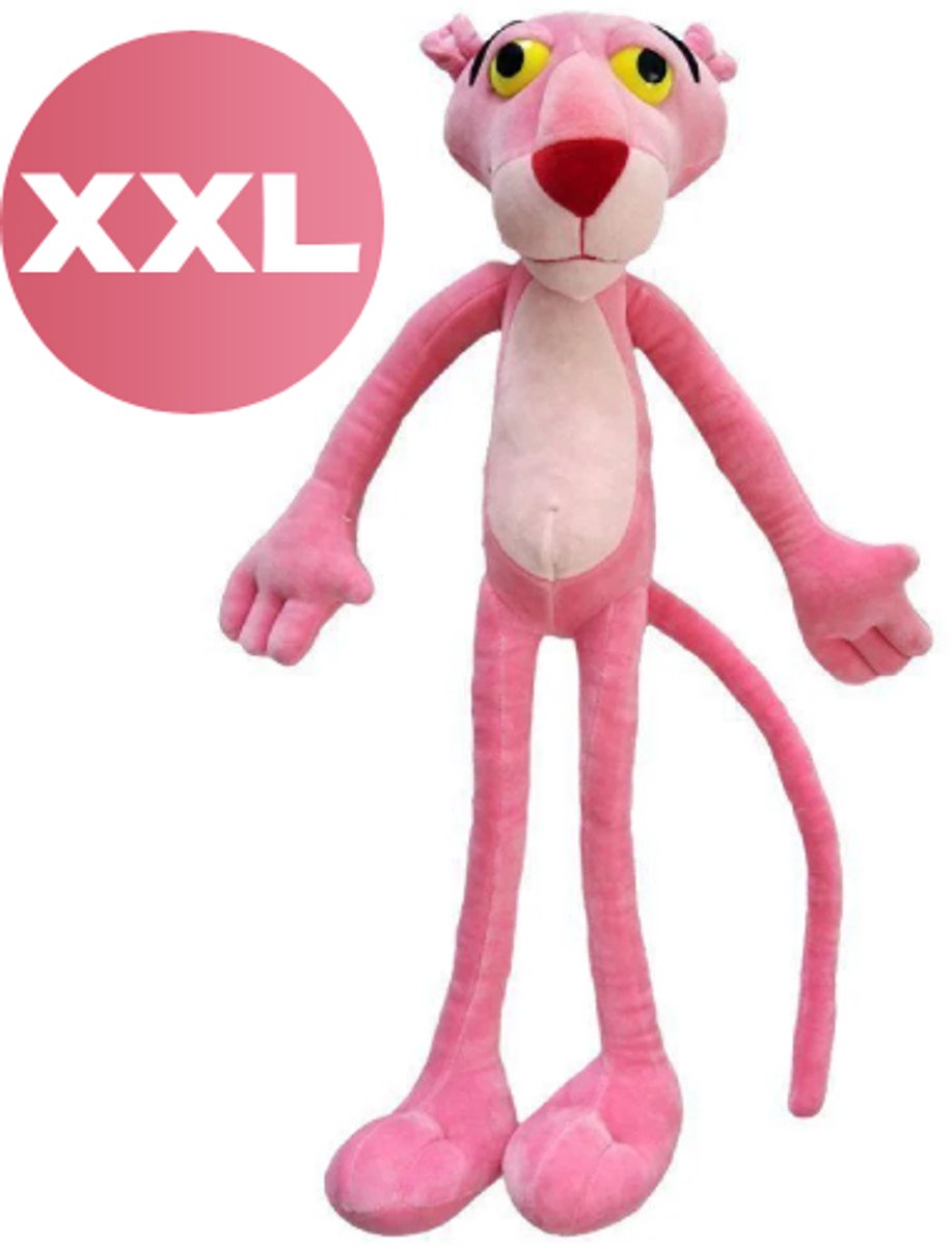 Pink Panther Gigantische Pluche Knuffel XXL 120 cm {Speelgoed XL knuffeldier knuffelpop voor kinderen jongens meisjes | Roze Panter Tijger Leeuw | Extra grote groot pluche knuffelbeest!}